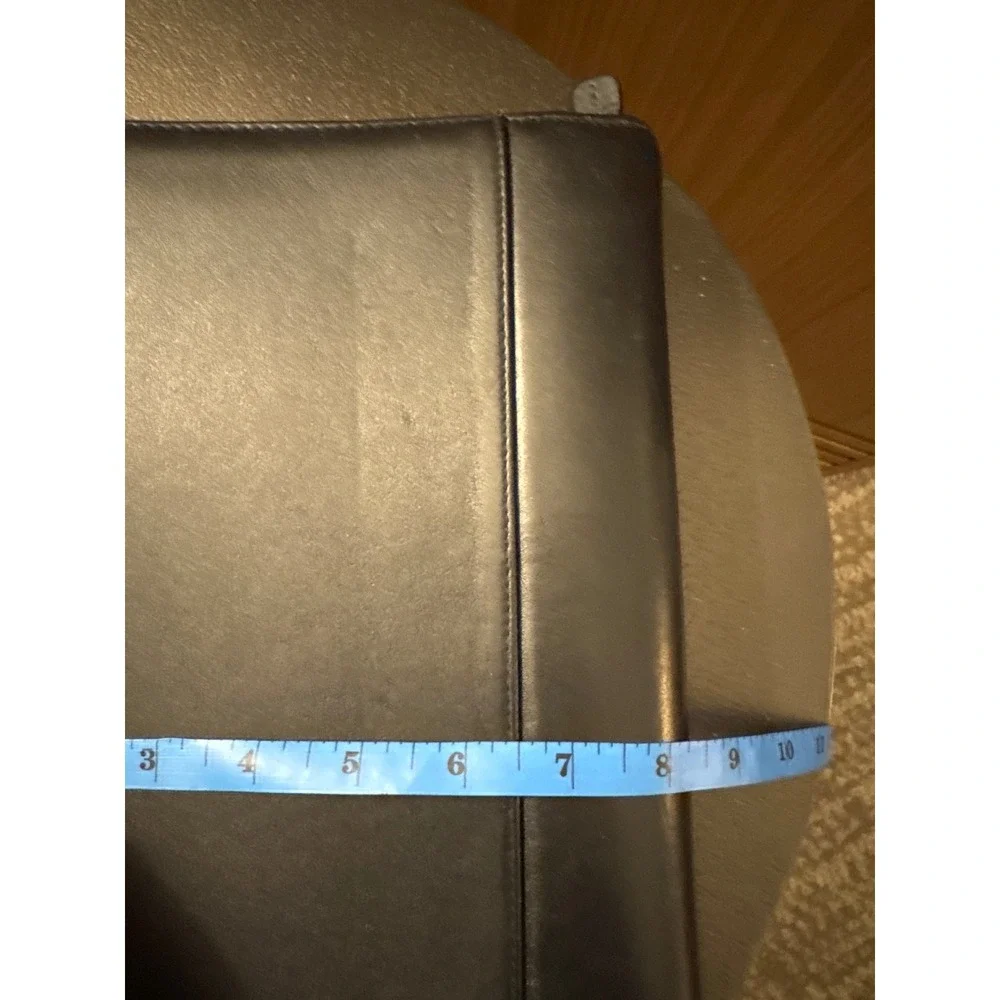 Franklin Covey Black Full Grain Leather Zippered Planner Binder 31747 577